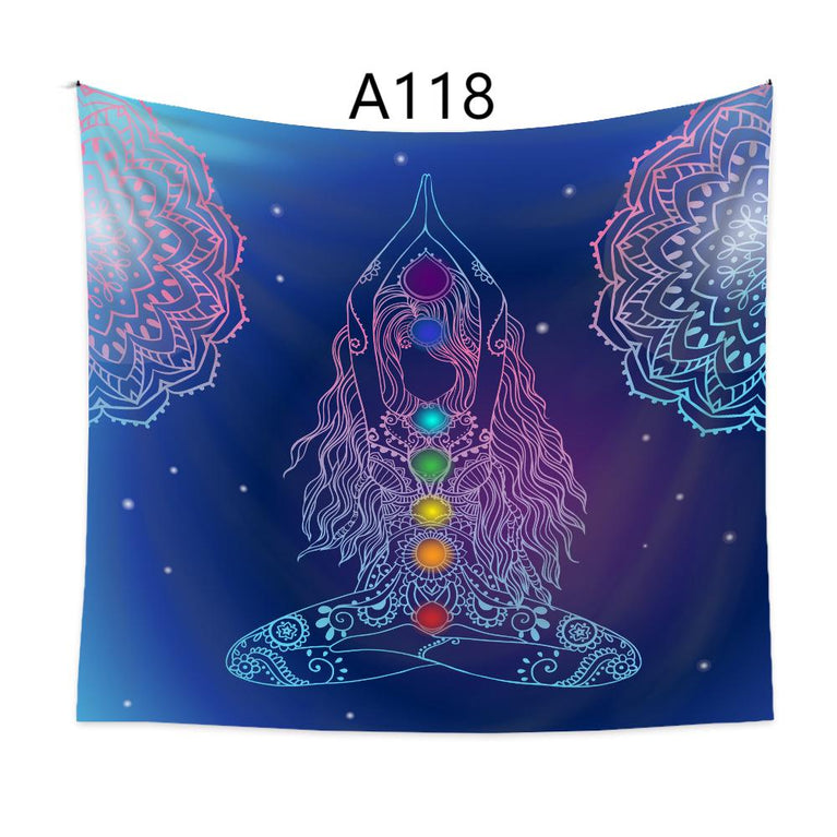 A102-A133 Tapestry Chakra Meditation Yoga  Decoration