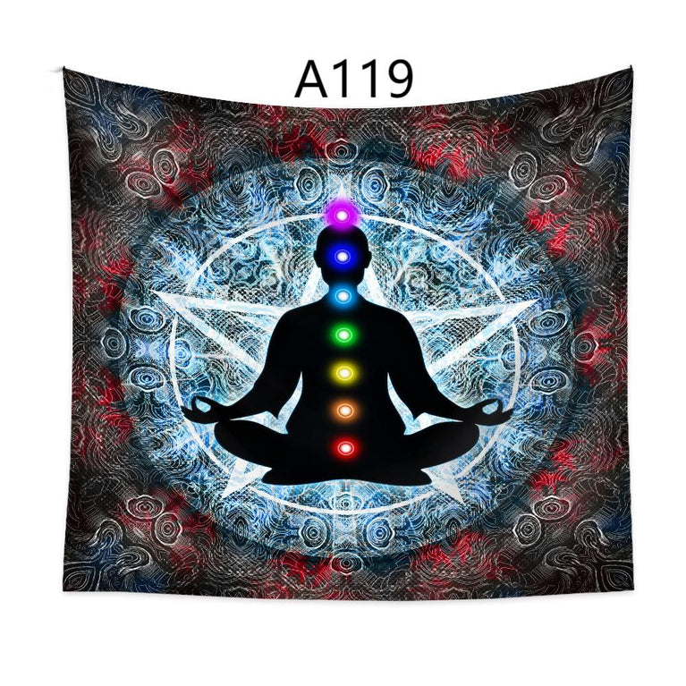 A102-A133 Tapestry Chakra Meditation Yoga  Decoration