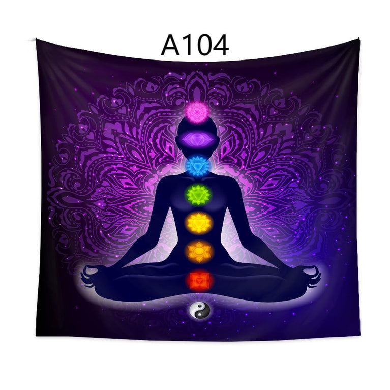 A102-A133 Tapestry Chakra Meditation Yoga  Decoration