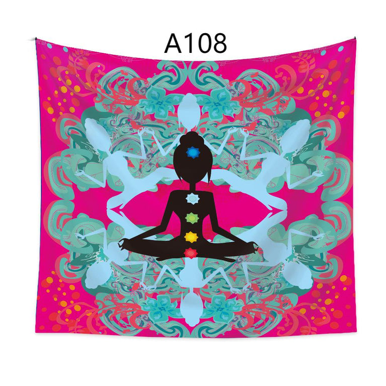 A102-A133 Tapestry Chakra Meditation Yoga  Decoration