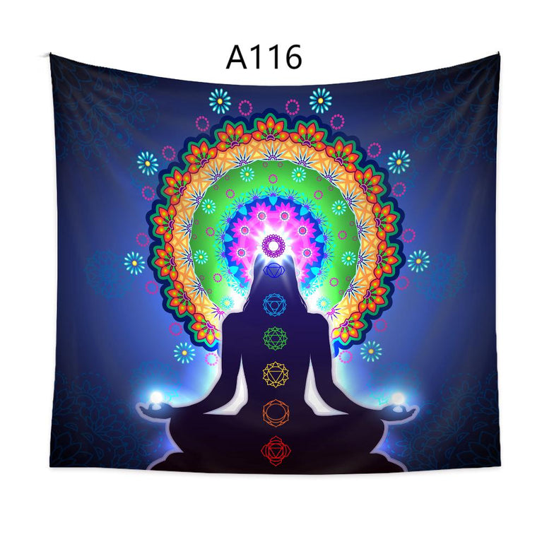 A102-A133 Tapestry Chakra Meditation Yoga  Decoration