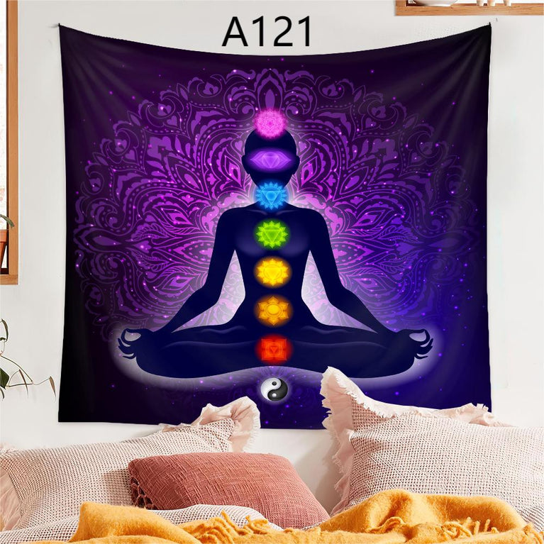 A102-A133 Tapestry Chakra Meditation Yoga  Decoration