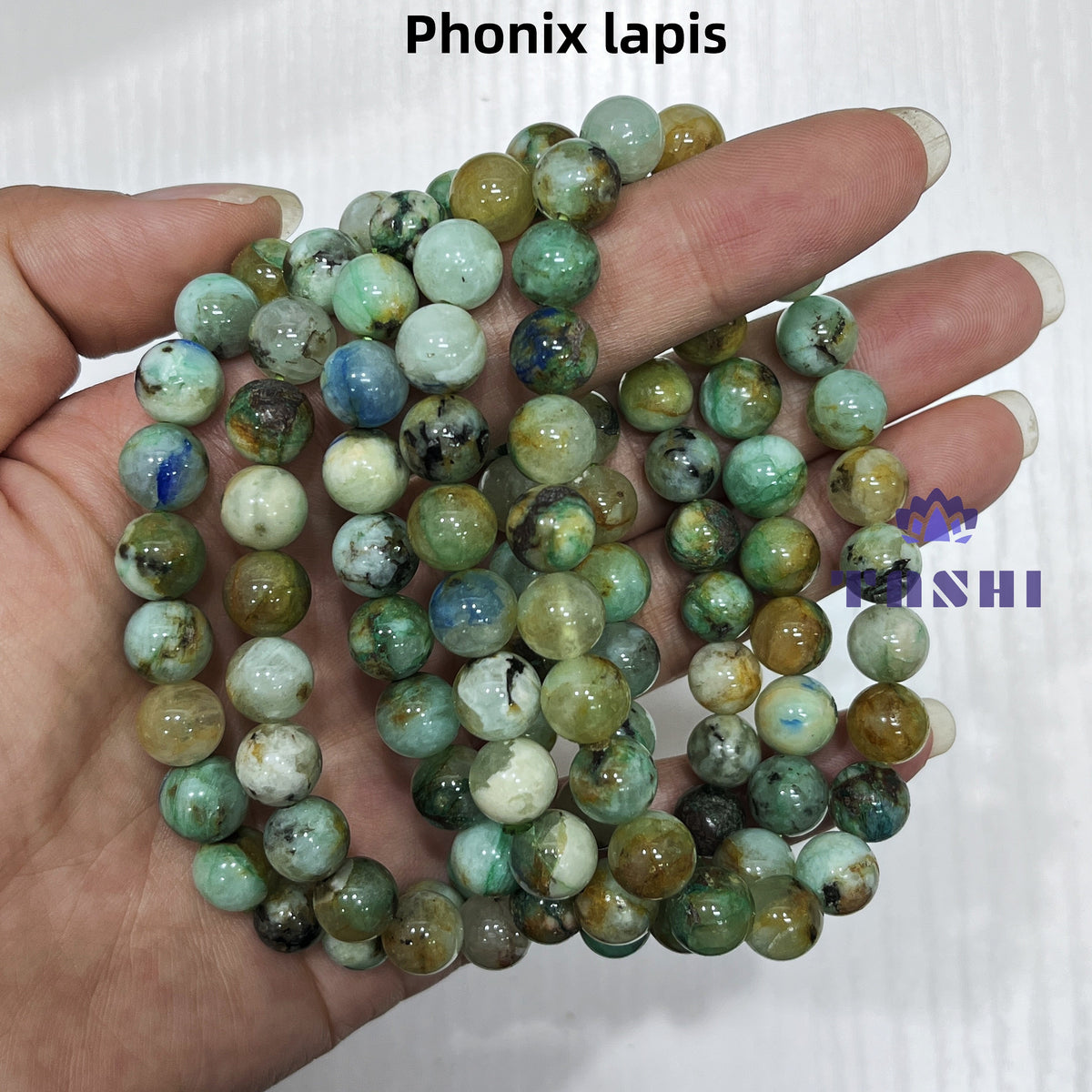 8mm Phonix Stone with Lapis Lazuli Bracelets Round Beaded Bracelets Stretch Beads