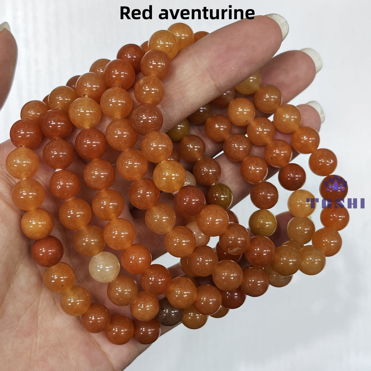 8mm Red Aventurine Bracelets Round Beaded Bracelets Stretch Beads