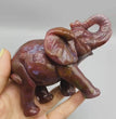 12CM Ocean Jasper Handcarved Elephant Carving Natural Crystal Home Decoration Gift