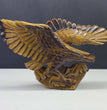 20CM Natural Tiger Eye Handcarved Eagle Carving Home Decoration Gift