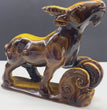 14CM Natural Tiger Eye Handcarved Goat Carving Home Decoration Gift