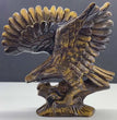 16CM Natural Tiger Eye Handcarved Eagle Carving Home Decoration Gift