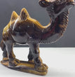 14CM Natural Tiger Eye Handcarved Camel Carving Home Decoration Gift